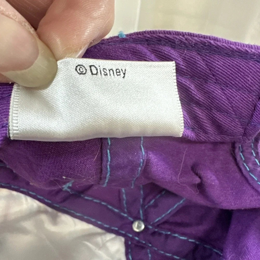 Disney Parks Mickey Mouse Youth Purple Blue Rhinestones Adjustable Ball Cap Hat - Picture 11 of 16